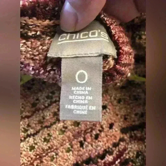 Chicos Knit Brown Shades shrug vest with waist tie Chico size 0 - Picture 5 of 7